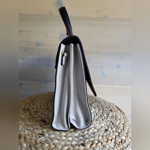 Unique Martine Sitbon Black Structured Colorblock Bag
